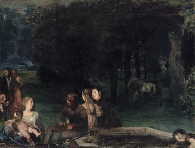 The Villa Borghese, 1870-71 by Hans von Marées